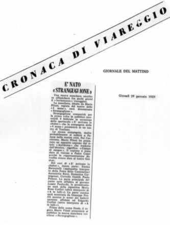 Stranguglione Sprocco primo articolo giornale