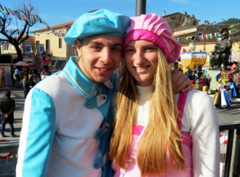 Sprocco e Scalpellina sul palco a carnevale